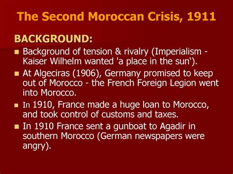 morocco site of french-german rivalry|Moroccan crises .